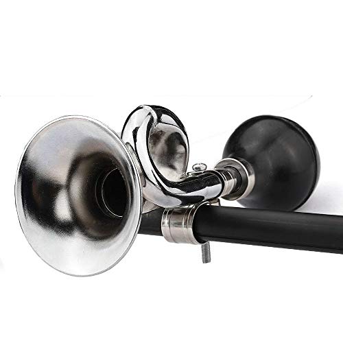 XLC G Ganen Bugle Horn, Chrome Plated w/ Black Bulb - Image 3