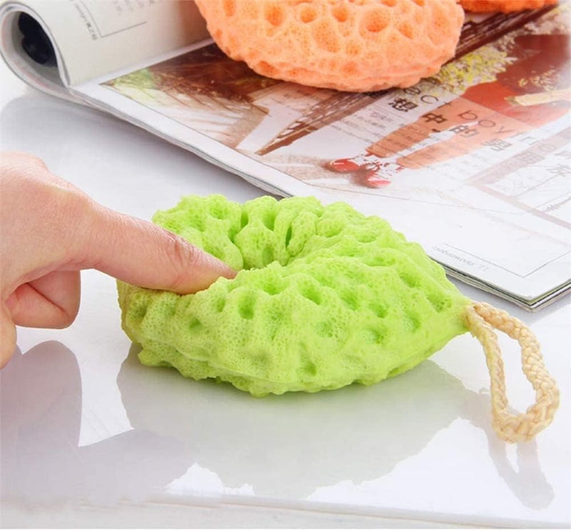 ELECDON Body Bath Sponge, 3 Pack Natural Fiber Soft Body Bath Sponge Honeycomb Texture Gentle Soothing Exfoliating Cleansing Body Shower Loofahs for Adults Kids Daily Care Bathroom Supplies - Image 4
