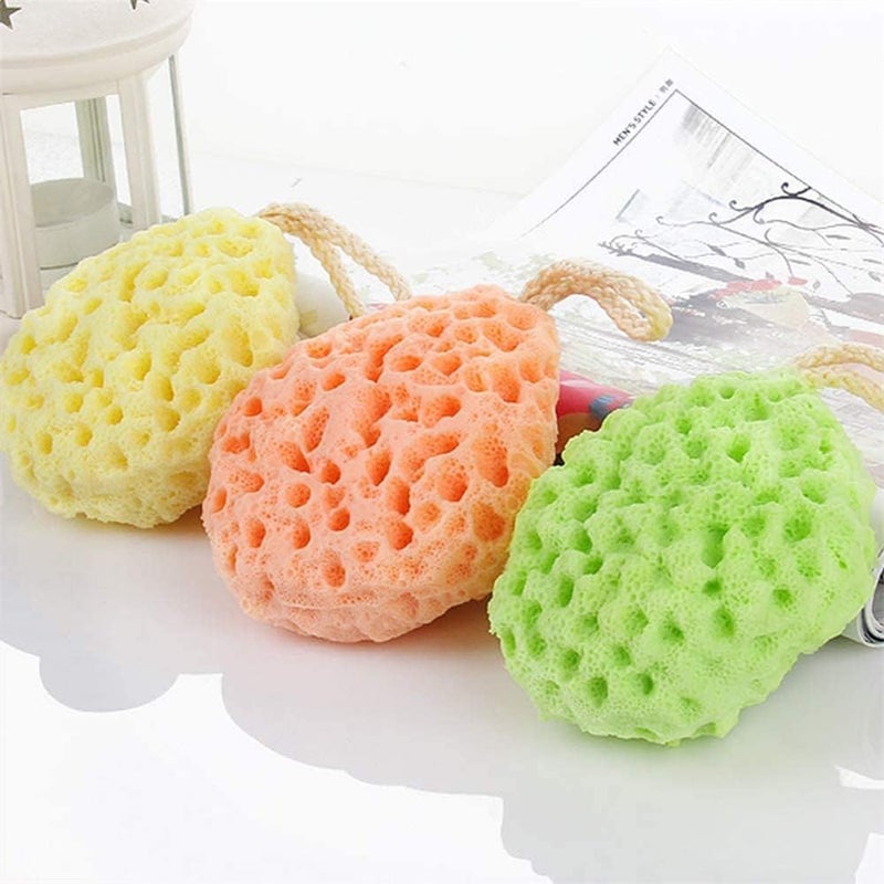 ELECDON Body Bath Sponge, 3 Pack Natural Fiber Soft Body Bath Sponge Honeycomb Texture Gentle Soothing Exfoliating Cleansing Body Shower Loofahs for Adults Kids Daily Care Bathroom Supplies - Image 5