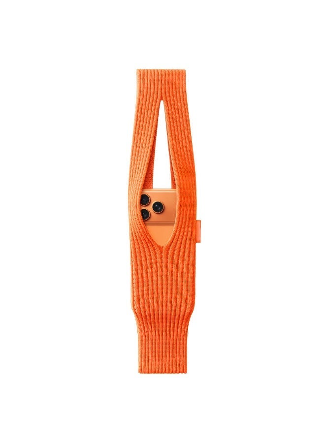 iPhone Pocket Strap - Eco-Friendly Short Strap 3D Knit Phone Pocket for iPhone 17 16 15 | Handheld & Wristlet Sleeve Pouch | High Elastic Stretch Nylon Polyester Protective Case | Sustainable Soft Fabric, Shock-Absorbing, Mini Bag Accessory | Casual Versatile Style for On-the-Go - Image 5