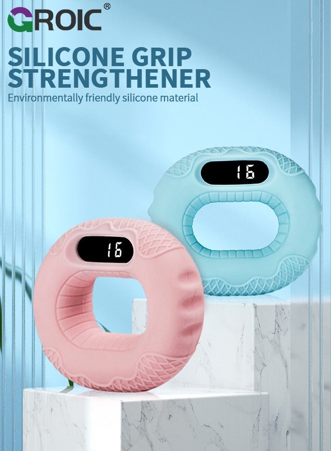 GROIC Smart Hand Grip Strength Trainer for Adults & Kids, Hand Exerciser, Grip Strength Trainer Ring, Hand Strengthener Grip Counting Grip Ring, Silicone Squeeze Hand Exercisers for Finger Exerciser  - Image 2