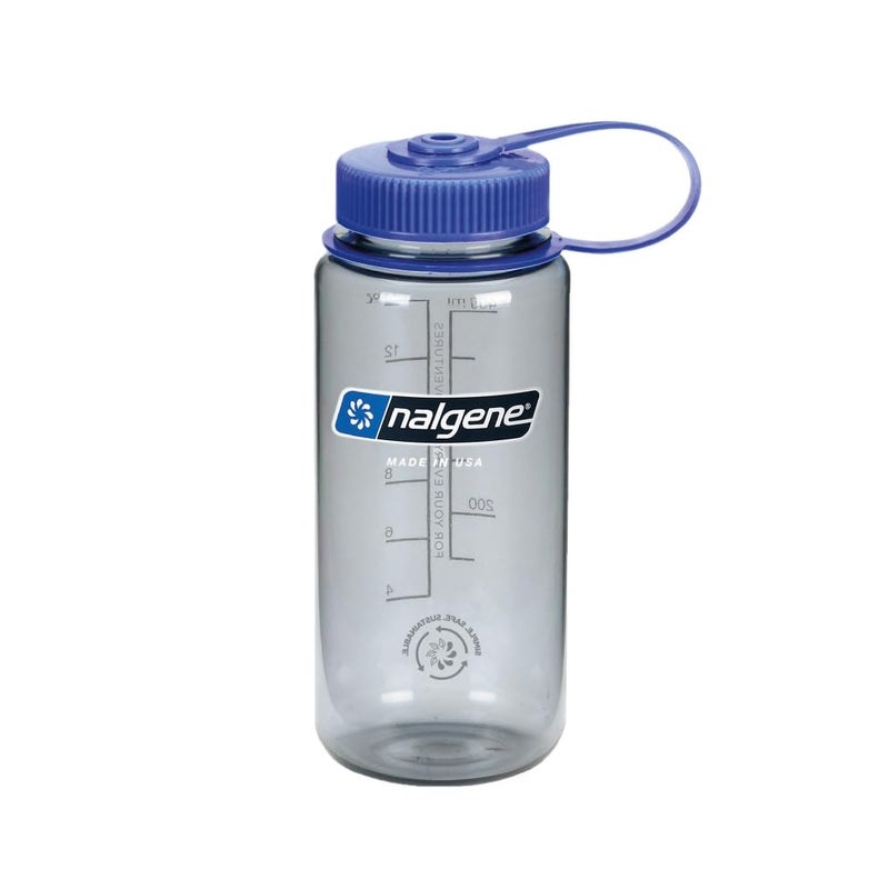 Nalgene Sustain Tritan BPA-Free Water Bottle Made with Material Derived from 50% Plastic Waste  16 OZ  Wide Mouth Grey - Image 1