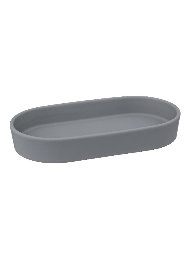 Five Simply Smart Sturdy High Quality Ceramics Soap Dish Grey 3 x 10.6 x 19.3 cm 174881H
