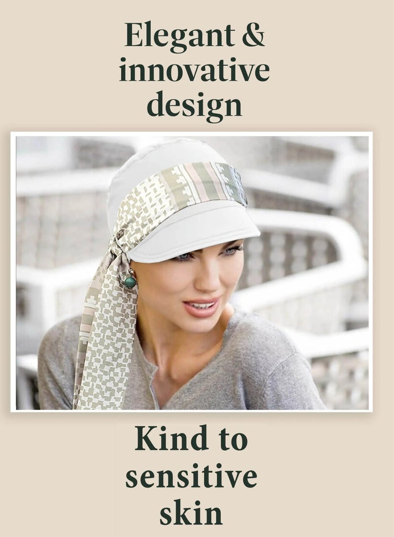 Rung Katia Plus White Green Aloe Sun Hat for Women - Image 2