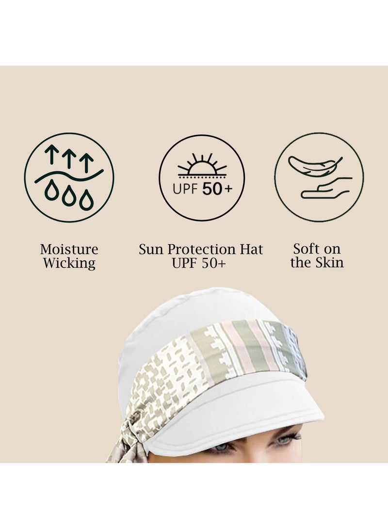 Rung Katia Plus White Green Aloe Sun Hat for Women - Image 3