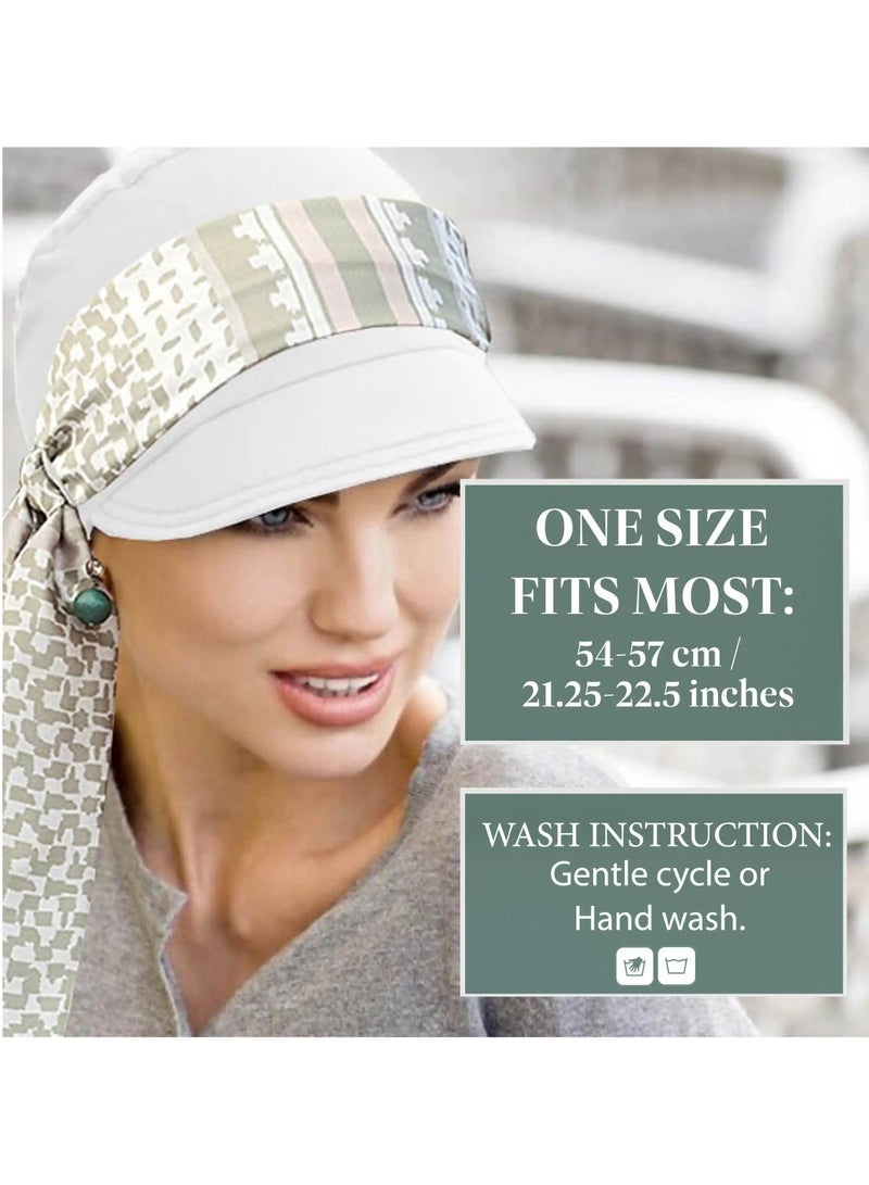 Rung Katia Plus White Green Aloe Sun Hat for Women - Image 4