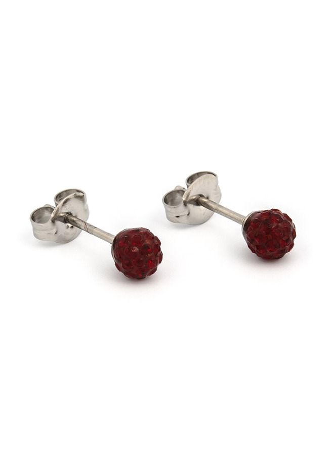 Studex 4.5MM Fireball - Siam Allergy-Free Stainless Steel Ear Studs - Image 2