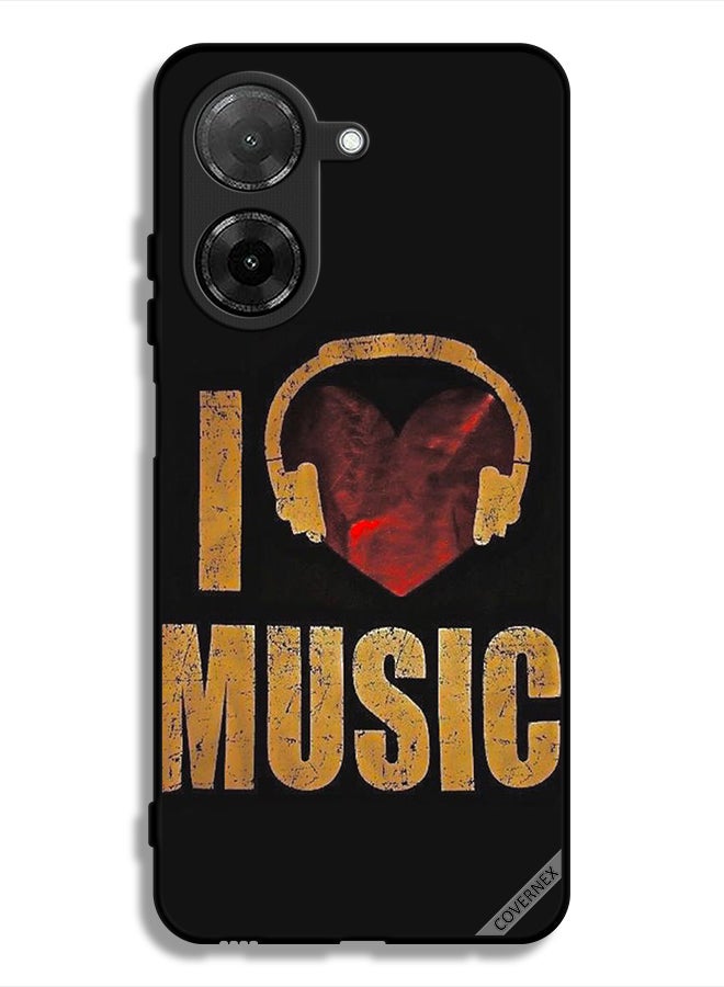 Covernex Xiaomi Redmi A5 4G Protective Case Cover Vintage I Love Music - Image 1
