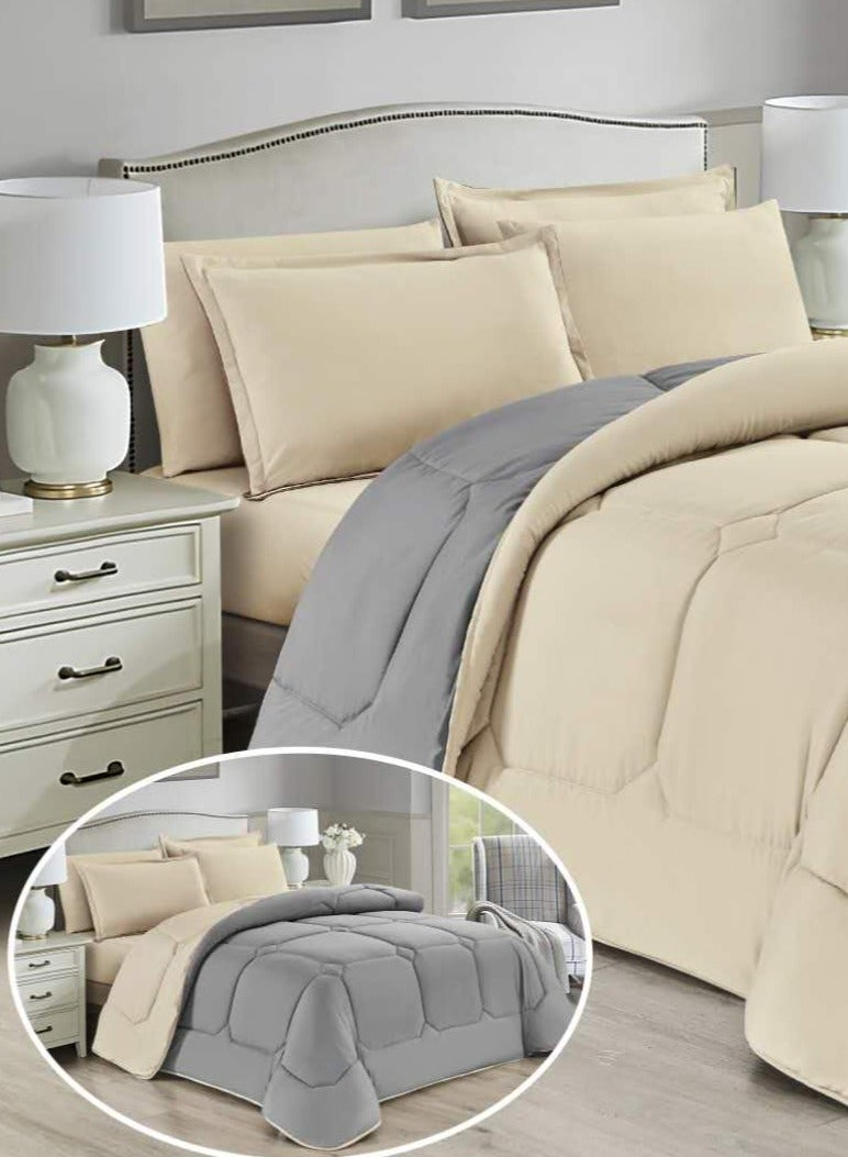 Moon Comforter Set Bedspread 6 Pieces Medium Filling Two Sides Microfiber 230x250 cm  - Image 2