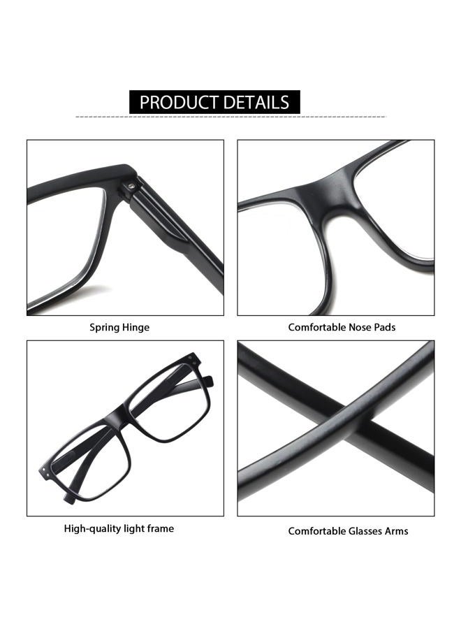 Kerecsen 5 Pack Oversized Reading Glasses Blue Light Blocking Square Large Frame Readers for Men and Women (5 Black, 2.25, x) - Image 4