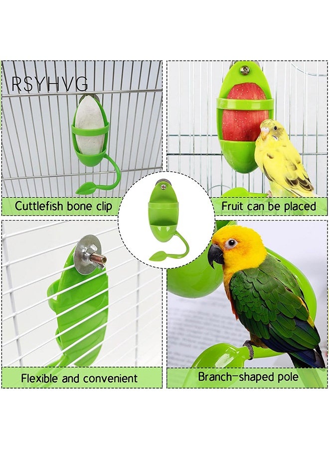 2 Pcs Multi-Purpose Parrot Cuttlebone Holder Stand, Bird Feeding Container for Pet Birds, Fits Parakeets, Cockatoos, Lovebirds, Finches & Small Chicks, Holds Various Foods - Image 3