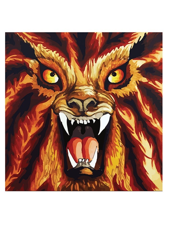 RYN Dragon Themed Wall Art Brown/White 30x30cm - Image 1