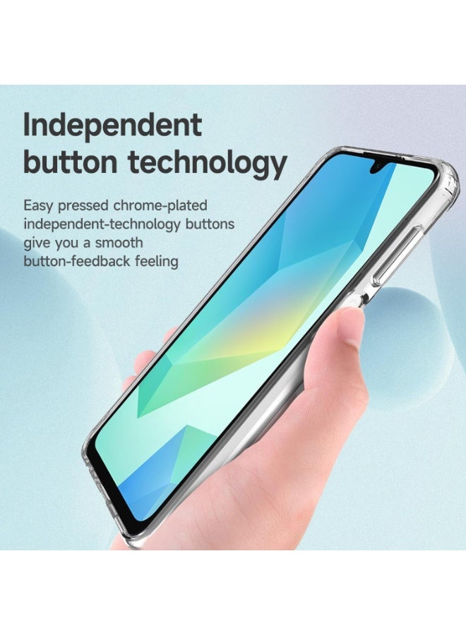 Lion Store Transparent Hybrid Crystal Case Compatible with Samsung Galaxy A16 - Thermoplastic Polyurethane + Polycarbonate Technology, Anti-Yellowing, Wireless Charging Compatible, Protective Case, Shock-Absorbing Cover - Image 4