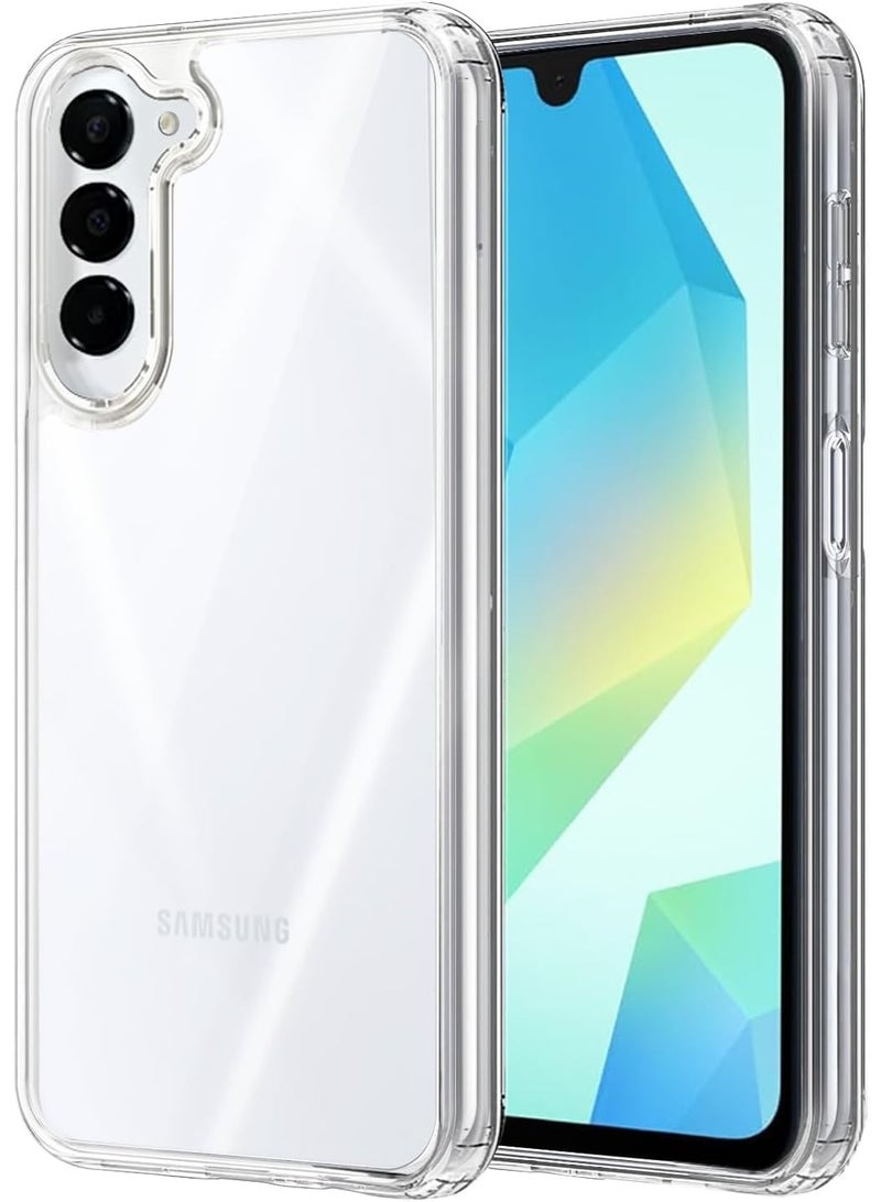 Lion Store Transparent Hybrid Crystal Case Compatible with Samsung Galaxy A16 - Thermoplastic Polyurethane + Polycarbonate Technology, Anti-Yellowing, Wireless Charging Compatible, Protective Case, Shock-Absorbing Cover - Image 1