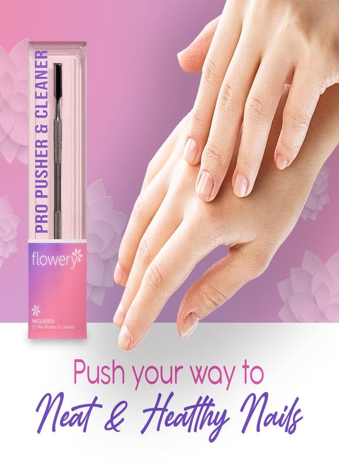 Flowery Pro Pusher & Cleaner, 2-in-1 Nail Prep Tool - Image 3