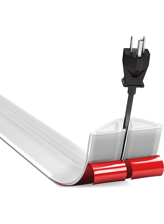 promass Floor Cord Cover, Self-Adhesive Power Cable Protector, Silicone Cord Protector, Ideal Extension Cord Cover to Protect Wires On Floor, Cable Floor Covers for Cords, 39Inch