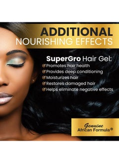 AFRICAN FORMULAS SuperGro Hair Gel with Extra Hold - For Braiding, Locking, Instant Edge Control, Twisting, Retwisting - Natural Grip Jam for Neat Shining - Braid, Loc Care Gel with Black Castor Oil - 4 Oz  - Image 5