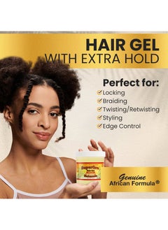 AFRICAN FORMULAS SuperGro Hair Gel with Extra Hold - For Braiding, Locking, Instant Edge Control, Twisting, Retwisting - Natural Grip Jam for Neat Shining - Braid, Loc Care Gel with Black Castor Oil - 4 Oz  - Image 3