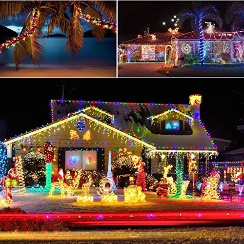 AERYS Solar Fairy Color String Light 200 LEDs 22 Meter Inbuilt Rechargable Batery Waterproof 8 Mode Copper Wire for Garden Yard Balcony Diwali Christmas Party & Led Light (Colour Solar String Light) - Image 5
