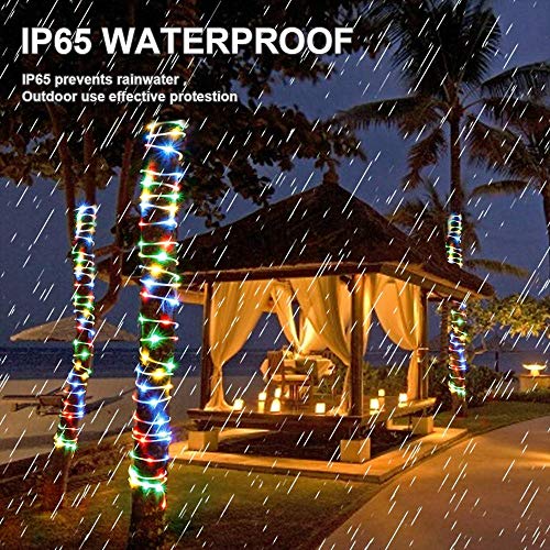 AERYS Solar Fairy Color String Light 200 LEDs 22 Meter Inbuilt Rechargable Batery Waterproof 8 Mode Copper Wire for Garden Yard Balcony Diwali Christmas Party & Led Light (Colour Solar String Light) - Image 3