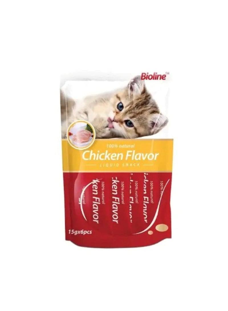 Bioline Cat Treats – Chicken 15g (Total Weight: 90g)