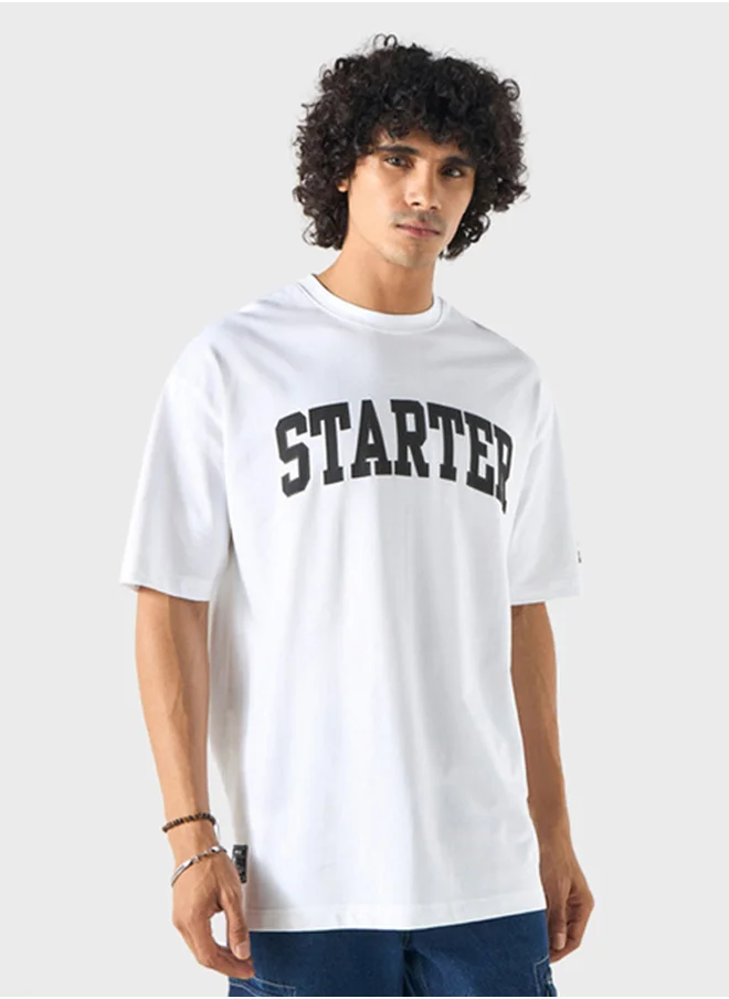 STARTER Logo Print Reglar Fit Button Down Shirt