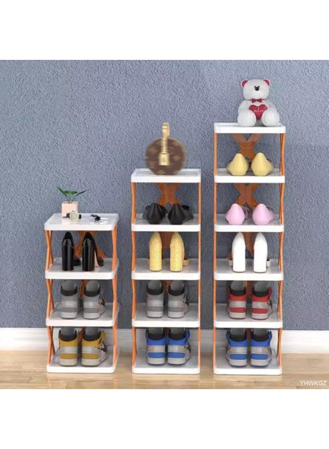 بلومنغ تايم رف شبشب بسيط عند الباب ، متعدد الطبقات موفر للمساحة ، تركيب منزلي خال من الغبار ، خزانة أحذية بلاستيكية قابلة للطي - Image 3