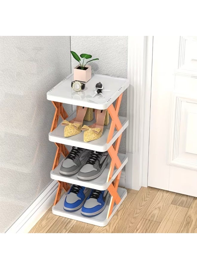 بلومنغ تايم رف شبشب بسيط عند الباب ، متعدد الطبقات موفر للمساحة ، تركيب منزلي خال من الغبار ، خزانة أحذية بلاستيكية قابلة للطي - Image 5