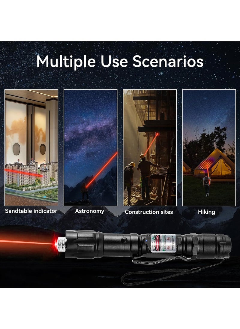PESNCI - Red Laser Pointer, Red Laser Pointer High Power Long Range USB Rechargeable High Power Laser Light Pointer Red Strong Laser Pointer for Presentations Outdoor - Image 1
