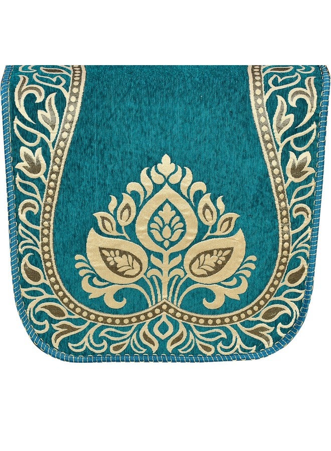 jayvaam Sofa Seater Slip Covers with Arm and Cushion and Table Cover - 3+2 Seater Velvet Sofa Cover Set for Single Sofa Couch - 5 Seater Sofa Seat Protector Slip and Back Covers, 2701_Sky - Image 5