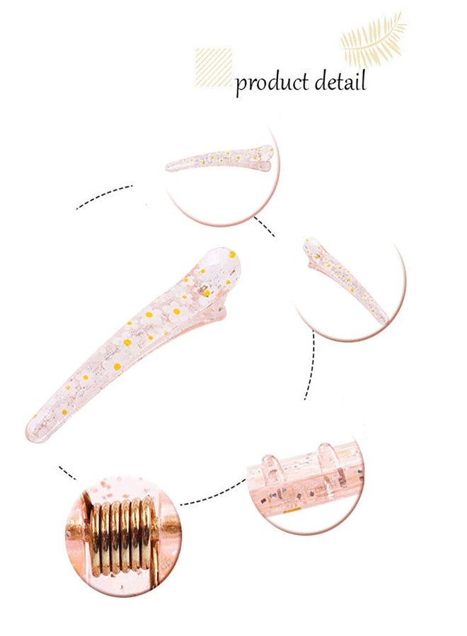 Fodattm Set of 12 Professional Hairdressing Salon Non Slip Alligator Hair Clip Simple Hairgrip Hair Barrettes Plastic Duckbill Clip Hairpin (Length -1.9inch, Flower) - Image 4
