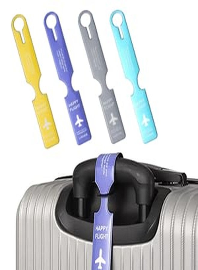 GKDARED Luggage Tags PVC Luggage Labels for Suitcases with Name Address Phone Number Labels Travel Tag for Baggage Identity ID Labels (Pack of 4) - Image 2