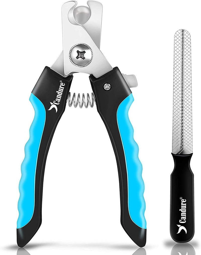 Candure Dog Nail Clippers and Trimmer with Safety Guard to Avoid Over-Cutting Toe Nails Professional Grooming Pet Nail Clipper with Nail File for Small Medium-Large Breeds - Image 1