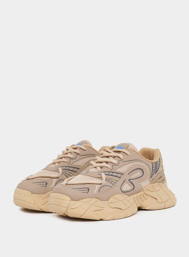Styli Color Block Abstract Print Sneakers - Image 2