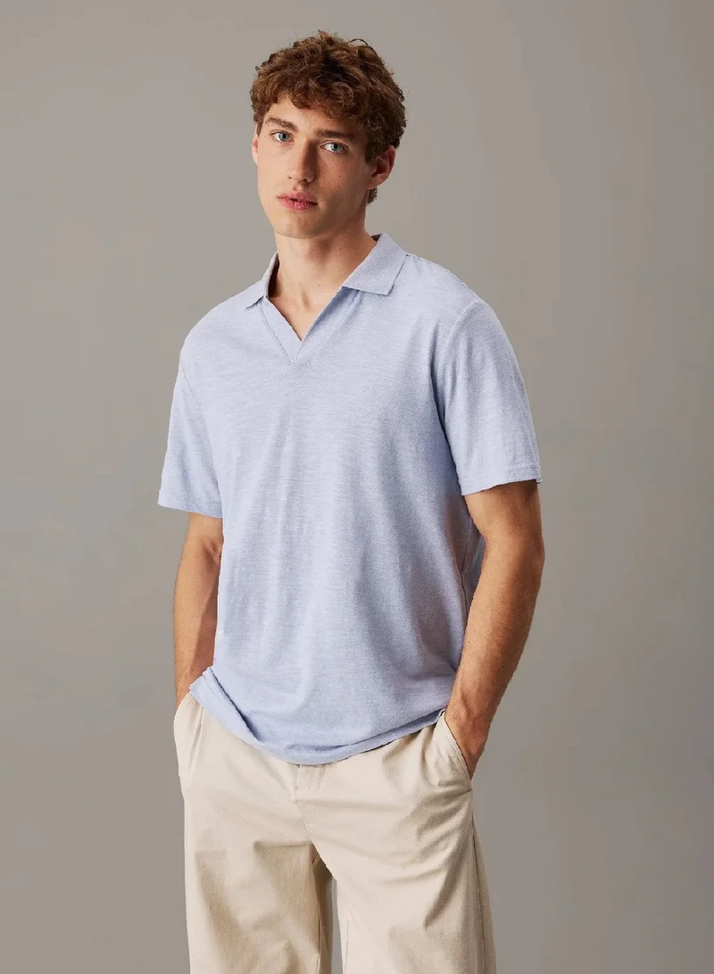 Cuban Collar Polo Shirt