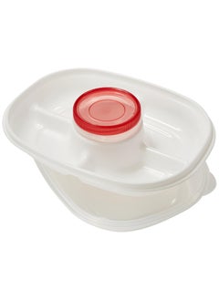 Rubbermaid 6 Piece Party Platter Divided Portable Party Serving Tray Serving-Ware With Lid 5 Extra Large Compartments for Dip Appetizers Snacks Veggies Chips and Holiday Foods  - Image 5