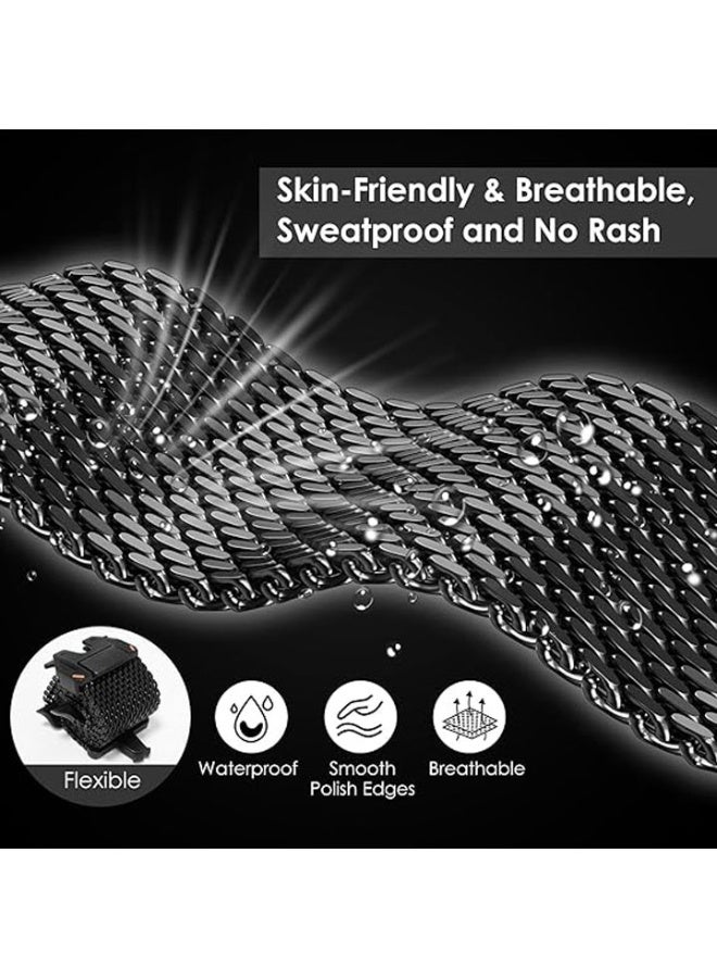 Wingle Milanese Loop Metal Mesh Band for Apple Watch Ultra 2 49mm 46mm 45mm 44mm Men and Women Stainless Steel Parachute Clasp for iWatch Ultra Series SE 10 9 8 7 6 5 4 3 - Image 4