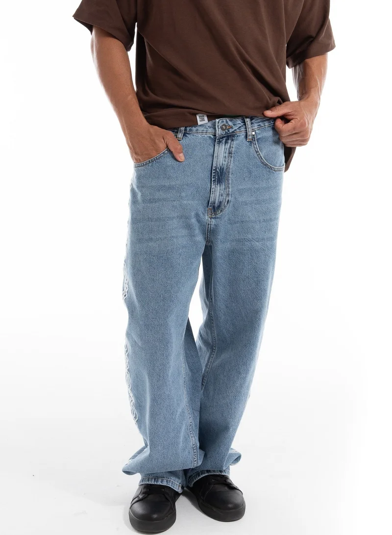 Flashmobnation  Embroidered Denim Jeans  | Best Price UAE