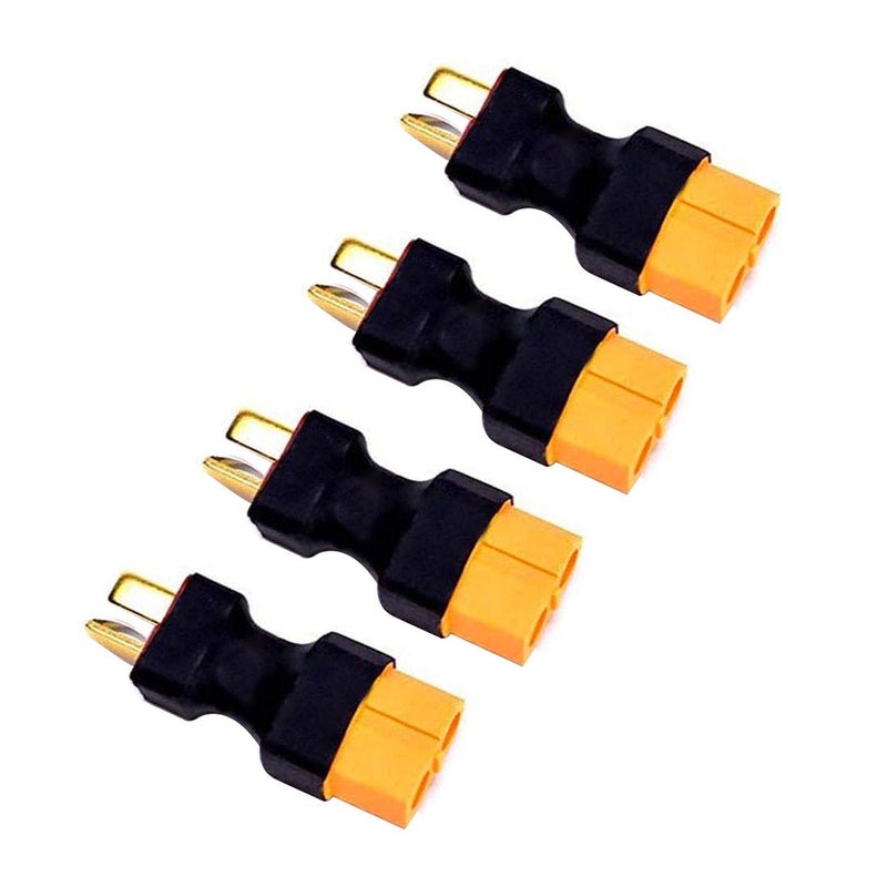 FLY RC 4PCS XT60 Female to Male Deans T Plug Connector Adapter No Wires Wireless RC LiPo NiMH Battery ESC Connector Adapters - Image 1