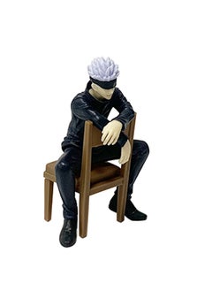 General Jujutsu Battle figurine, anime conjure, sitting, chair, sitting Gojo Satoru, ornament doll model  - Image 3