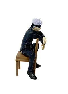 General Jujutsu Battle figurine, anime conjure, sitting, chair, sitting Gojo Satoru, ornament doll model  - Image 4