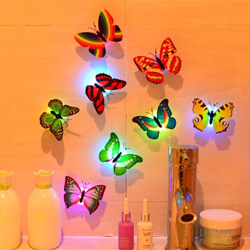 Rangoli 3D LED Butterfly Stickers for Wall Decoration, Pack of 4, Multi Color Led, Butterflies, Butterfly Wall Decor - Image 4