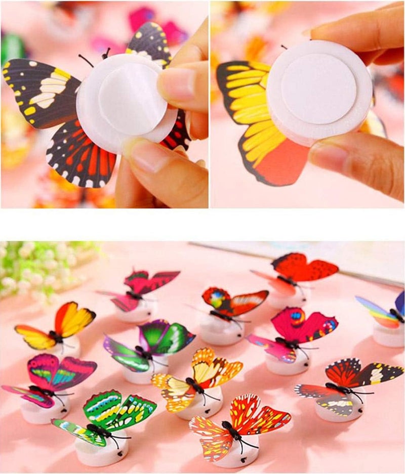 Rangoli 3D LED Butterfly Stickers for Wall Decoration, Pack of 4, Multi Color Led, Butterflies, Butterfly Wall Decor - Image 2