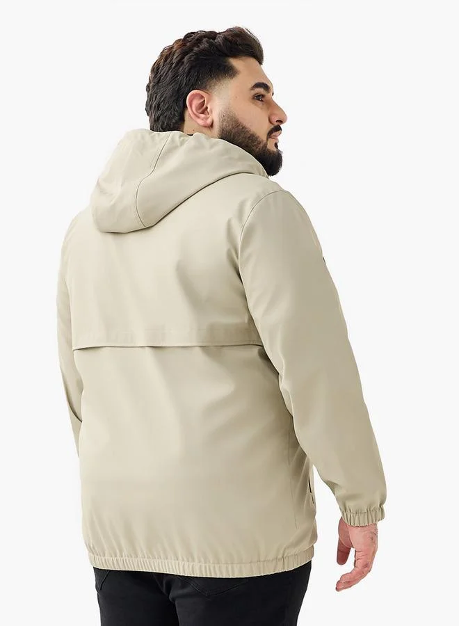 Maxim  Men Regular Fit Hooded Longline Jacket for Men | Best Price UAE