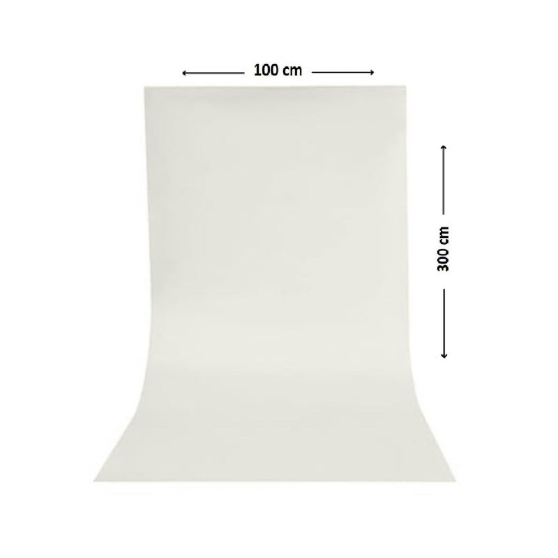 Smiledrive Background Sheet for Photography PVC PP Washable, Seamless Large Size 100x300 cm (Grey) - Image 2