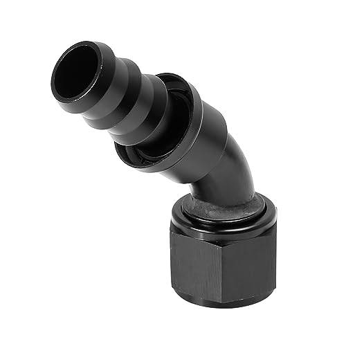 X AUTOHAUX 2pcs 6061 Aluminum AN12 45 Degree Push Lock Hose Fitting End for Car Fuel Line - Image 4