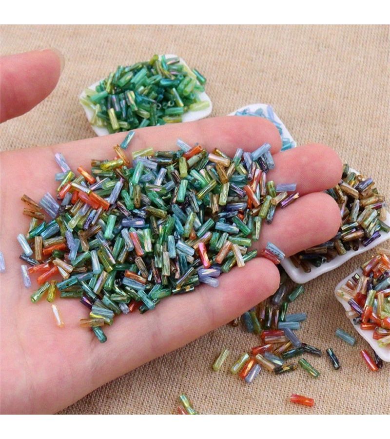 خرز زجاجي حلزوني بيكاسو 2×6 مم، 350 قطعة لصنع المجوهرات يدويًا - Image 1
