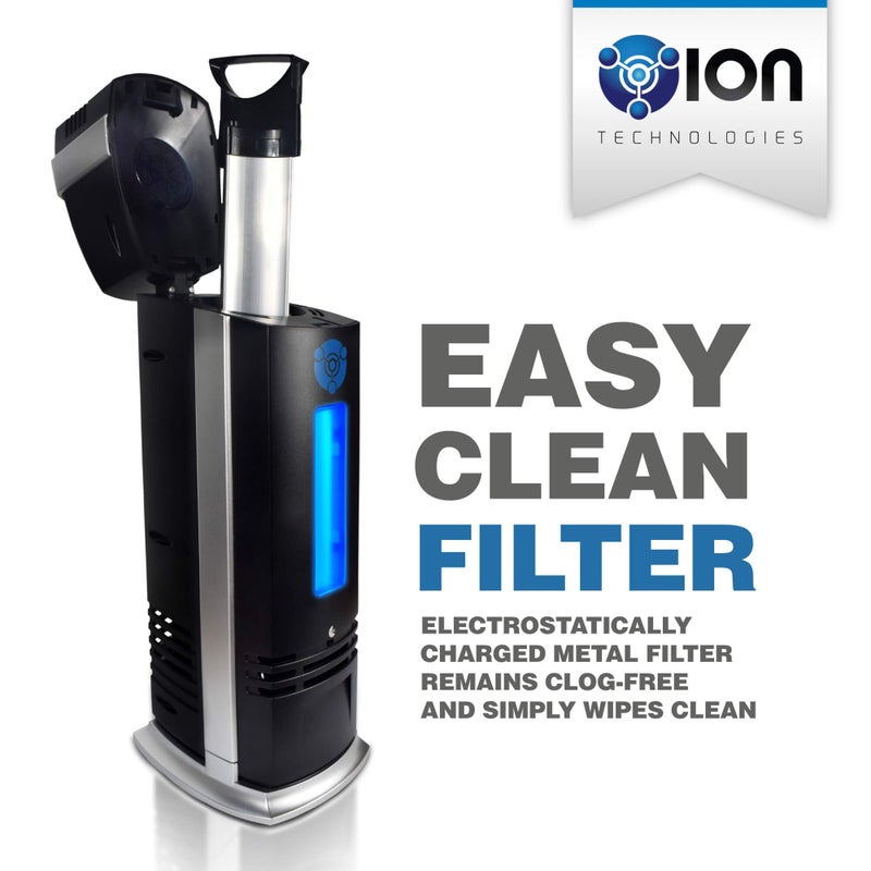 OION Technologies منقي الهواء الأيوني OION Technologies B-1000 مع فلتر دائم برو أيونizer مع UV-C، جديد (أسود) - Image 5