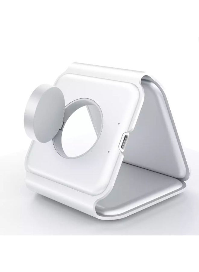 SHOPI - 3 in 1 Foldable Wireless Charger, Magnetic Fast Wireless Charging Pad, Compatible with iPhone 14/13/12/SE/11, Samsung Galaxy, Apple Watch, AirPods Pro - Image 1