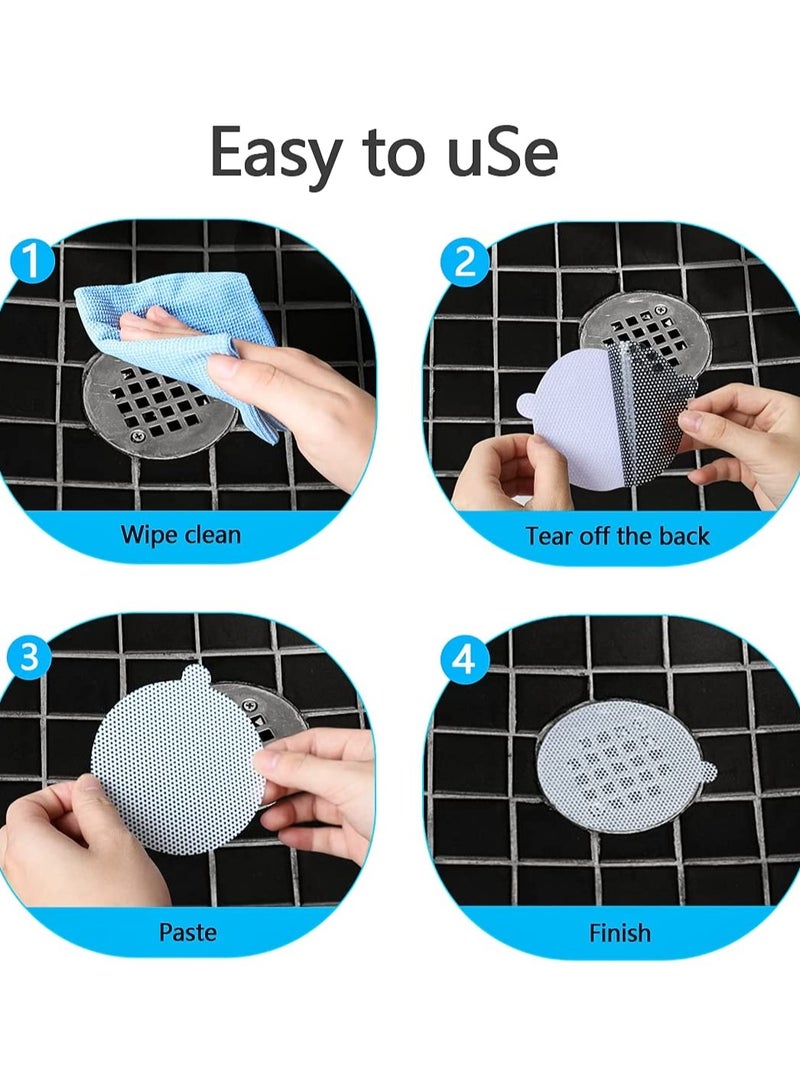 KASTWAVE Tub Drain Hair Catcher Strainer 25 PCS, Shower Drain Hair Trap, Disposable Shower Drain Hair Catcher Mesh Stickers, Easy to Install Suit for Bathroom, Bathtub, Kitchen (3.5" Regular Round) - Image 5